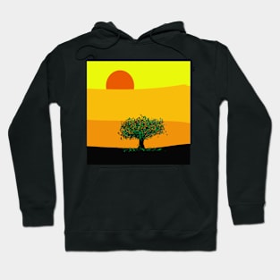 Árbol en la puesta de sol Hoodie